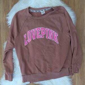 PINK Victoria's Secret LOVE PINK Pull Over Sweatshirt Mauve